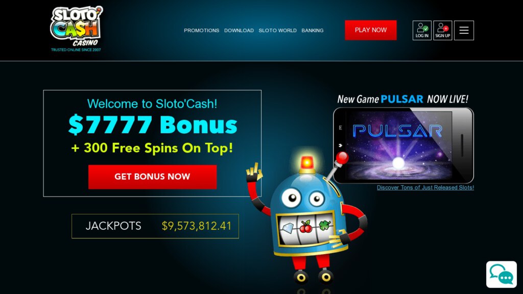 SlotoCash Casino Site Screenshot